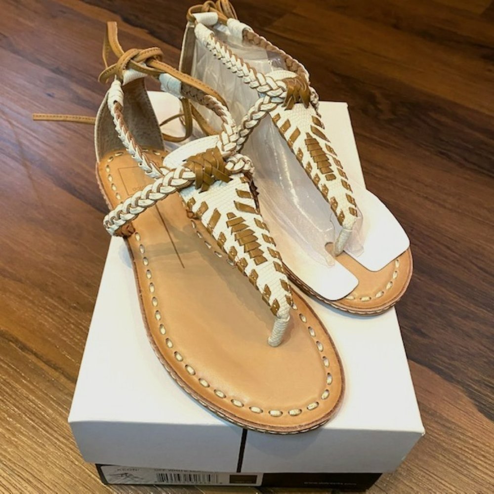 NIB Dolce Vita Keoni Leather Lace Up Sandals Size 7.5